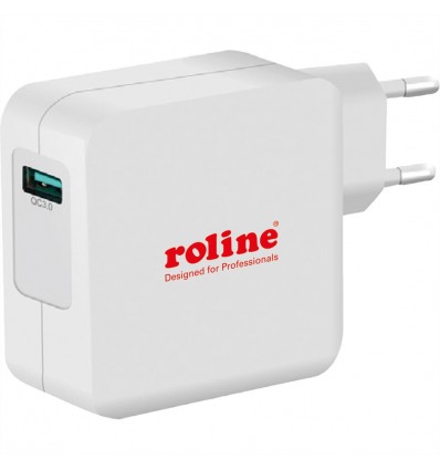 ROLINE USB Wall Charger Euro Plug, 1 port, QC3.0, 24W