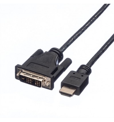 ROLINE DVI Cable, DVI (18+1) - HDMI, M/M, 1.5 m