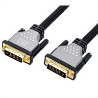 ROLINE Monitor Cable, DVI (24+1), Dual Link, M/M, black /silver, 3.0 m
