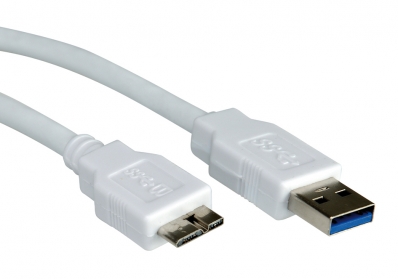 Secomp STANDARD USB 3.1 Gen 1 Cable, A - Micro B, M/M, beige, 1.8 m