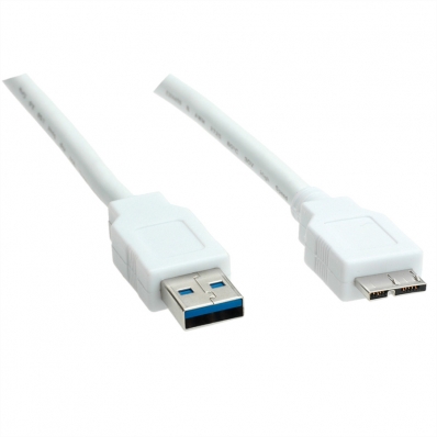 Secomp STANDARD USB 3.1 Gen 1 Cable, A - Micro A, M/M, beige, 0.8 m