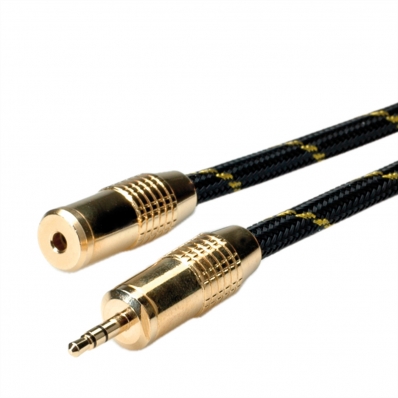 ROLINE GOLD 3.5mm Audio Extension Cable, M/F, 5.0 m
