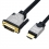 ROLINE Monitor Cable, DVI (24+1) - HDMI, Dual Link, M/M, black /silver, 7.5 m
