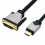 ROLINE Monitor Cable, DVI (24+1) - HDMI, Dual Link, M/M, black /silver, 1.0 m