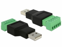 Delock Adapter USB 2.0 Type-A male > Terminal Block 5 pin 2-part