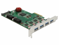 Delock USB 3.0 PCI Express Card to 4 x external Type-A + 2 x internal Pin Header