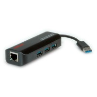 ROLINE USB 3.0 to Gigabit Ethernet Converter + Hub 3x