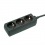 ROLINE Power Strip, 3-way, black, 1.5 m