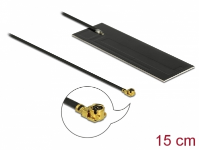Delock LPWAN Antenna MHF® I plug 0.96 dBi 1.13 15 cm PCB internal self adhesive