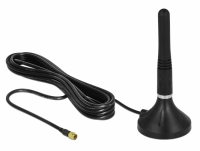 Delock LTE Antenna SMA plug 2 - 3 dBi 11 cm fixed omnidirectional with magnetic base and connection cable RG-174 A/U 3 m outdoor