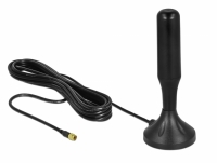 Delock LTE Antenna SMA plug 3 - 5 dBi 12.4 cm fixed omnidirectional with magnetic base and connection cable RG-174 A/U 3 m outdo