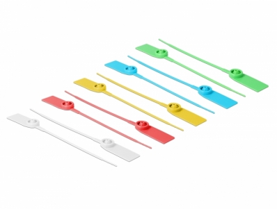 Delock Cable Ties with label tap L 180 x W 2.5 mm 10 pieces assorted colors