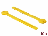 Delock Silicone Cable Ties reusable 10 pieces yellow