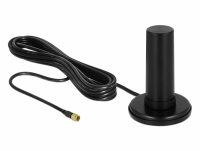 Delock 5G LTE Antenna SMA plug 0 - 3 dBi fixed omnidirectional with magnetic base and connection cable RF195 3 m outdoor black