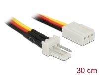 Delock Fan Power Cable 3 pin male to 3 pin female 30 cm
