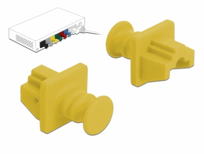 Delock Dust Cover for RJ45 jack 10 pieces yellow