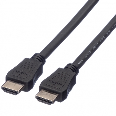 VALUE HDMI High Speed Cable + Ethernet, LSOH, M/M, black, 2 m