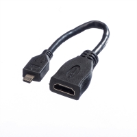 VALUE HDMI High Speed Cable + Ethernet, A - D, F/M, 0.15 m