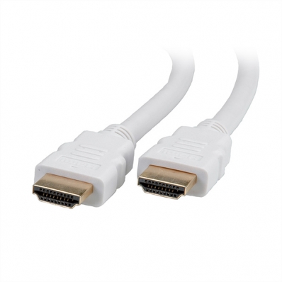 ROLINE HDMI High Speed Cable + Ethernet, M/M, white, 3.0 m