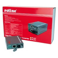 ROLINE RC-100FX/ST Fast Ethernet Converter, RJ-45 to ST, Loop-back