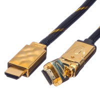 ROLINE GOLD HDMI High Speed Cable + Ethernet, 3D-Swivel, 2 m