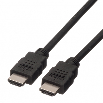 ROLINE HDMI High Speed Cable + Ethernet, LSOH, M/M, black, 1 m