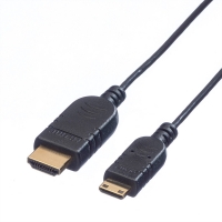 ROLINE Slim HDMI High Speed Cable + Ethernet, A - C, M/M, 1.2 m