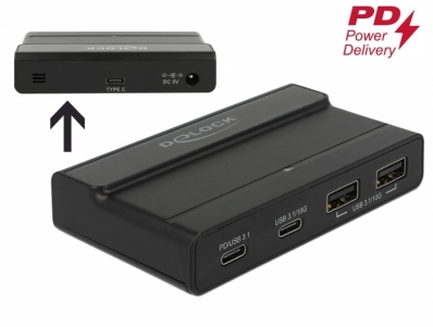 Delock Externer USB 3.1 2 Port Typ-A und 2 Port Type-C™ Hub mit 10 Gbps