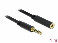 Delock Extension Cable Stereo Jack 4.4 mm 5 pin male to female 1 m black