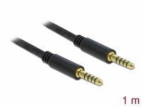 Delock Stereo Jack Cable 4.4 mm 5 pin male to male 1 m black