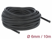 Delock Braided Sleeving stretchable 10 m x 6 mm black