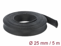 Delock Braided Sleeving stretchable 5 m x 25 mm black