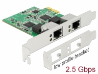 Delock PCI Express x1 Card to 2 x 2.5 Gigabit LAN