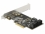 Delock 5 port SATA PCI Express x4 Card - Low Profile Form Factor