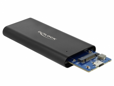 Delock External Enclosure for M.2 NVMe PCIe SSD with SuperSpeed USB 10 Gbps (USB 3.1 Gen 2) USB Type-C™ female