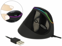 Delock Ergonomic USB Mouse vertical - RGB Illumination