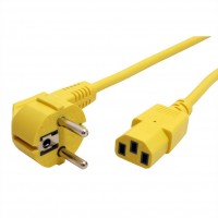 ROLINE Power Cable, straight IEC Connector, yellow, 1.8 m