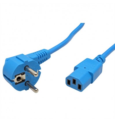ROLINE Power Cable, straight IEC Connector, blue, 1.8 m