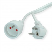 VALUE Extension Cable with 3P. Connectors, UTE Version, AC 230V, white, 3.0 m