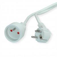 VALUE Extension Cable with 3P. Connectors, UTE Version, AC 230V, white, 5.0 m