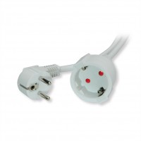 VALUE Extension Cable with 3P. German connectors, AC 230V, white, 3.0 m