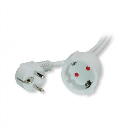 VALUE Extension Cable with 3P. German connectors, AC 230V, white, 3.0 m