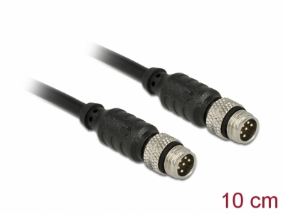 Navilock Cable M8 6 Pin Male to M8 6 pin Male waterproof 10 cm