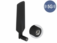 Delock 5G LTE Antenna SMA plug -1 - 3 dBi omnidirectional rotatable with tilt joint black