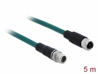 Delock Network cable M12 8 pin X-coded TPU 5 m