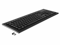 Delock USB Tastatur 2,4 GHz kabellos schwarz (Water-Drop )