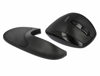 Delock Ergonomic optical 5-button mouse 2.4 GHz wireless with Wrist Rest - right handers