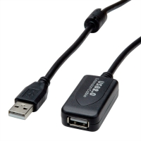 Secomp VALUE USB 2.0 Extension Cable, active with Repeater, black, 15 m