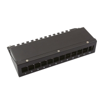 Value Keystone Module frame, 12 Ports, blank, black