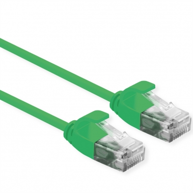 ROLINE UTP Data Center Patch Cord Cat.6A, LSOH, Slim, green, 0.5 m